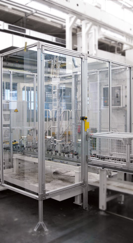 Safety enclosure with glass