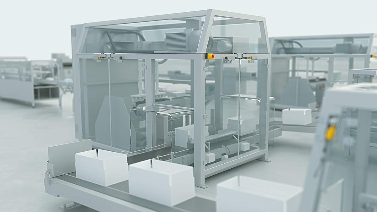 Prozesszuhaltung an einer Verpackungsanlage