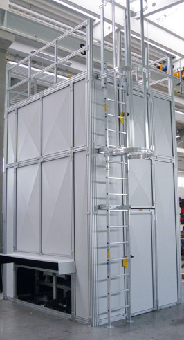 Safety enclosure with metal sheet